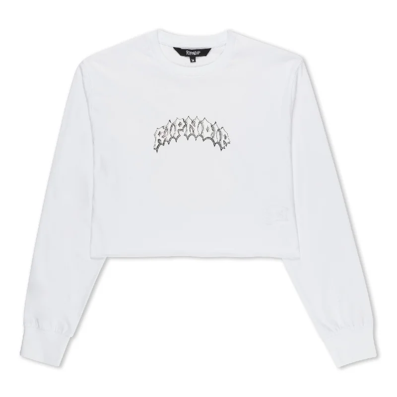 Mother Nerm Cropped Long Sleeve (White)