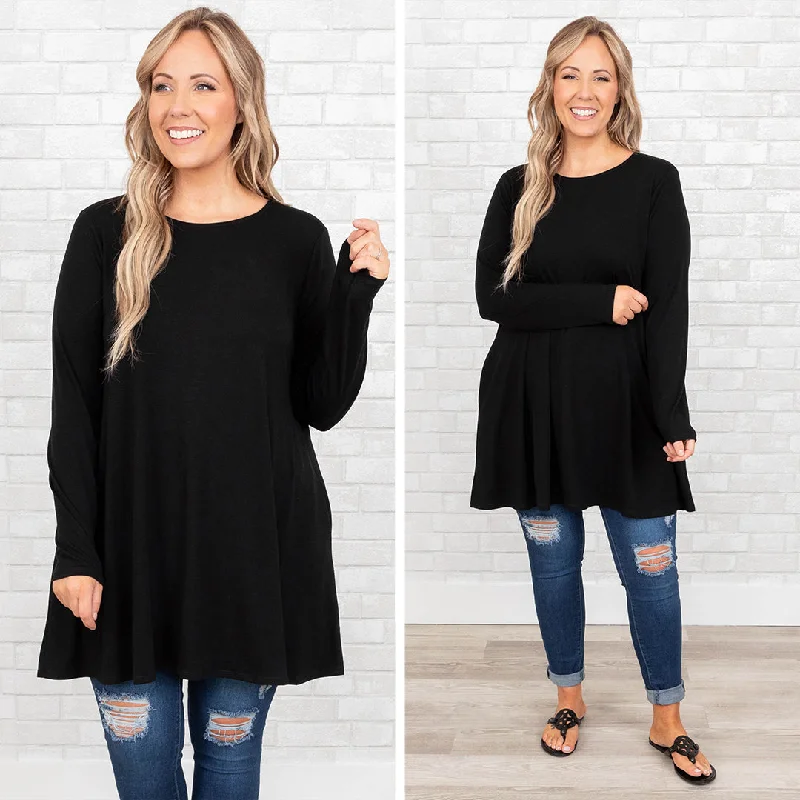 As Long As You're Here Tunic, Black