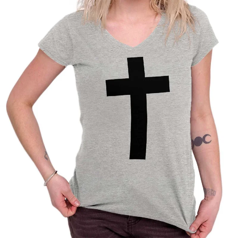 Cross Junior Fit V-Neck T-Shirt