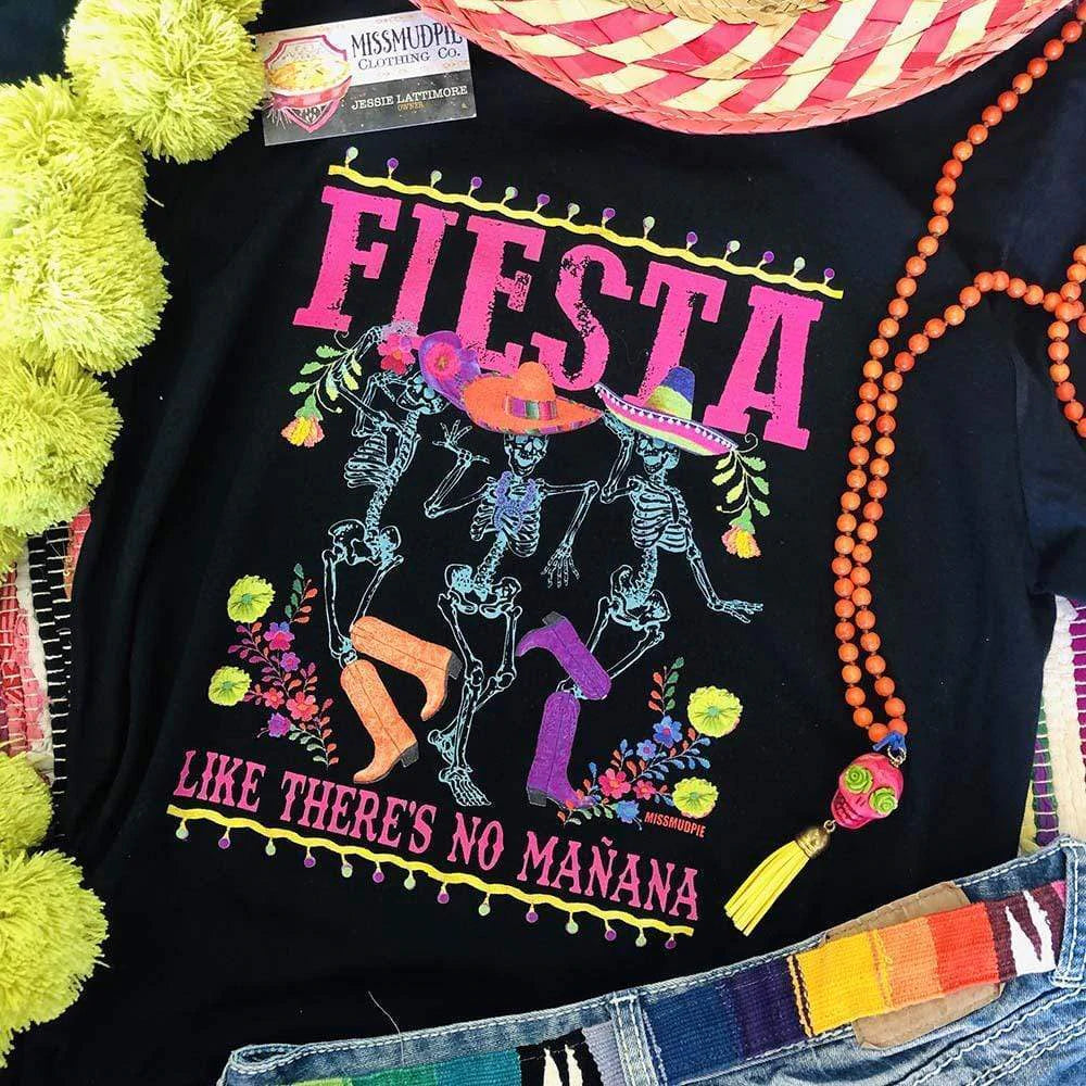 Online Exclusive | Fiesta Like There is No Mañana Graphic Tee in Black