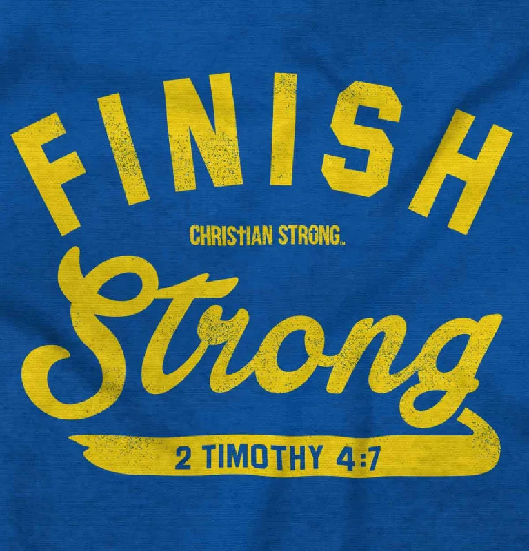 Finish Strong Scripture Crop Top Tee