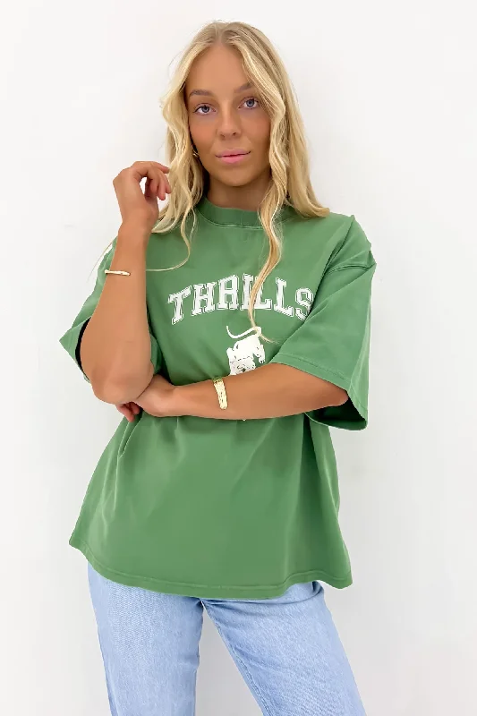 Hard Knocks Oversized Tee Elm Green