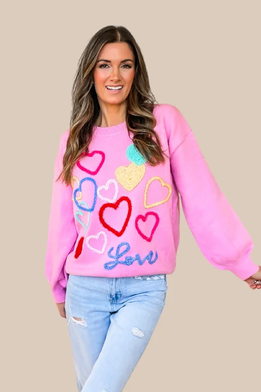 Love Tinsel Sweater - Pink - restock!