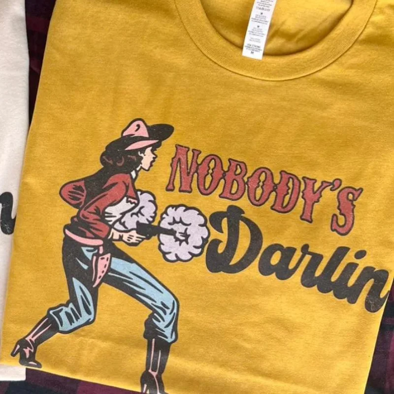 Online Exclusive | Nobody's Darlin' Graphic Tee in Mustard Yellow