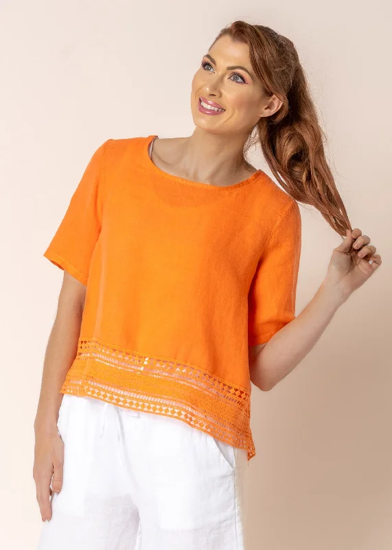 Aliya Top in Sunset Orange