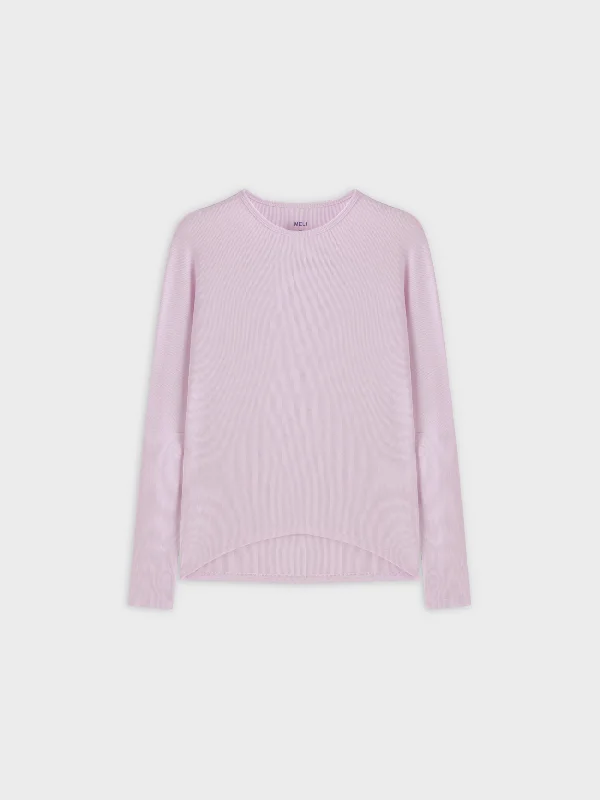 Crew Ribbed Dolman-Lavender