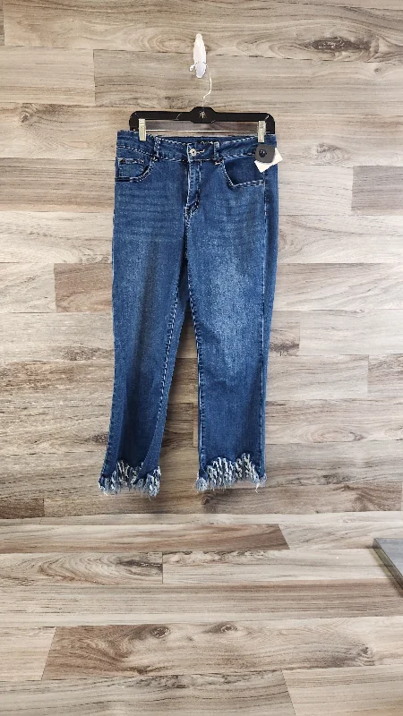 Jeans Cropped By Charlie B In Blue Denim, Size: 8