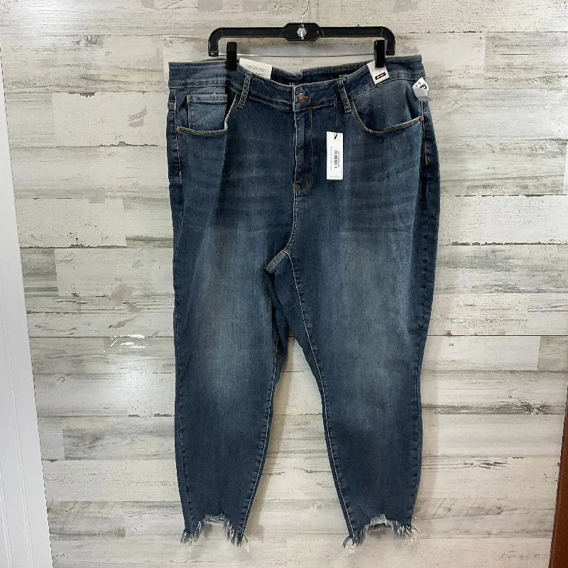 Jeans Skinny By Judy Blue In Blue Denim, Size: 24w