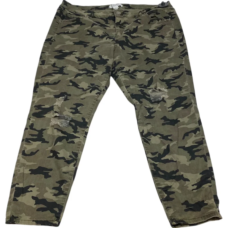 Jeans Skinny By Lane Bryant In Camouflage Print, Size: 20