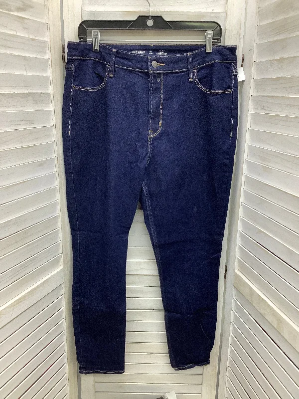 Jeans Skinny By Old Navy In Blue Denim, Size: 14