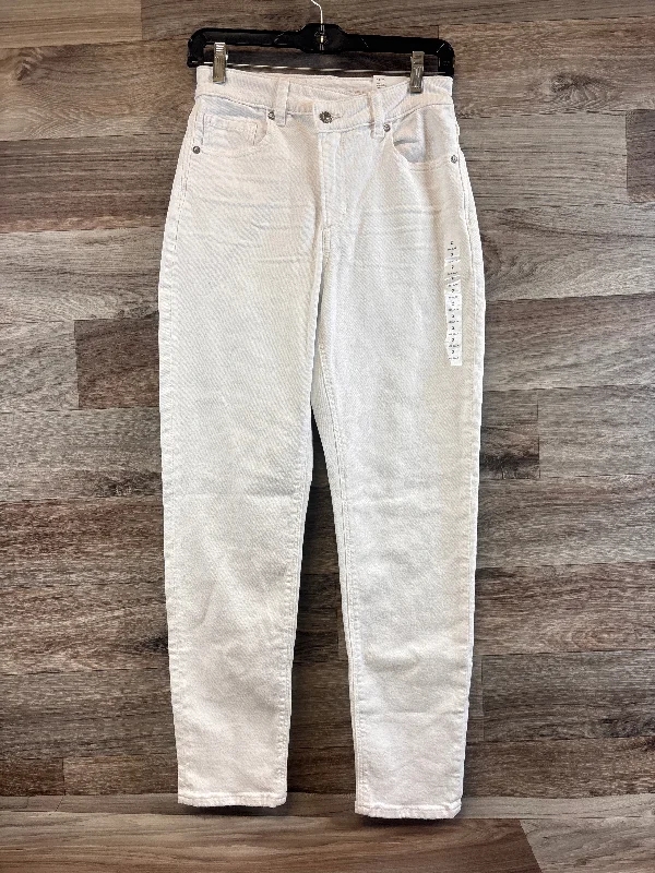 Jeans Straight By American Eagle In White, Size: 2