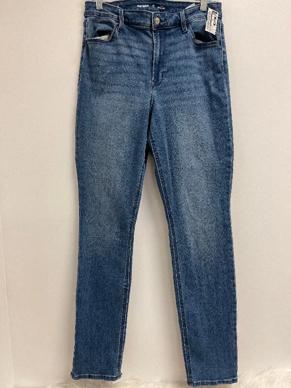 Jeans Straight By Old Navy In Blue Denim, Size: 12