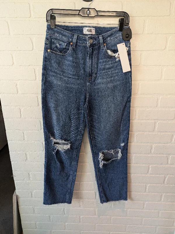 Jeans Straight By Paige In Blue Denim, Size: 10