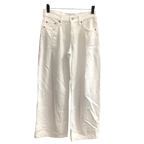 Jeans Wide Leg By Lucky Brand In White, Size: 0