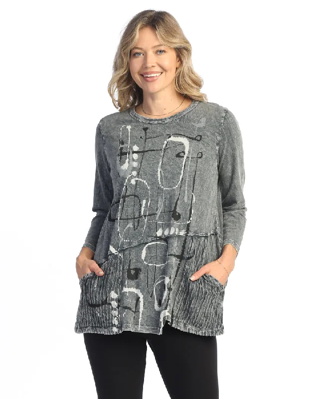 Jess & Jane "Rhythm" Mineral Washed Tunic Top - M101-2028