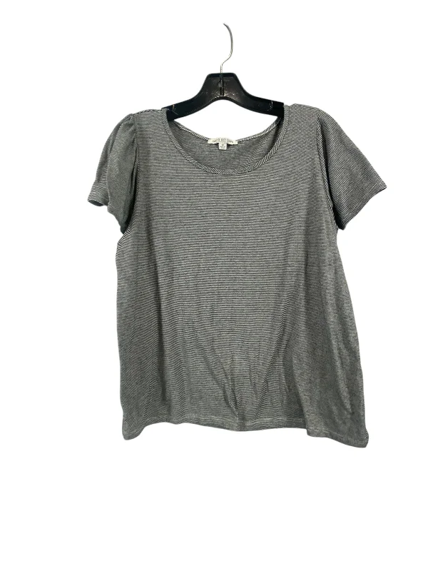 Top Short Sleeve By Green Envelope In Black & White, Size: M