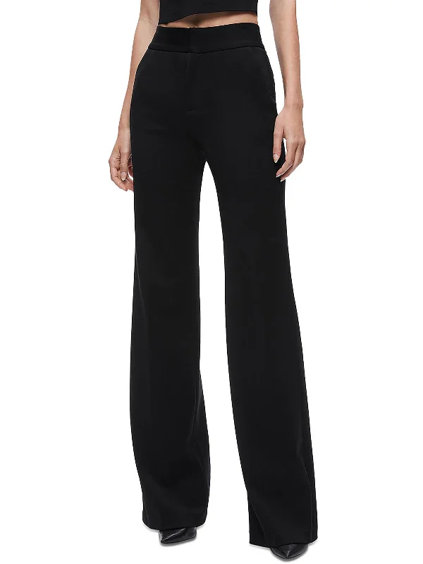 Deanna Womens High Rise Faux Pockets Bootcut Pants