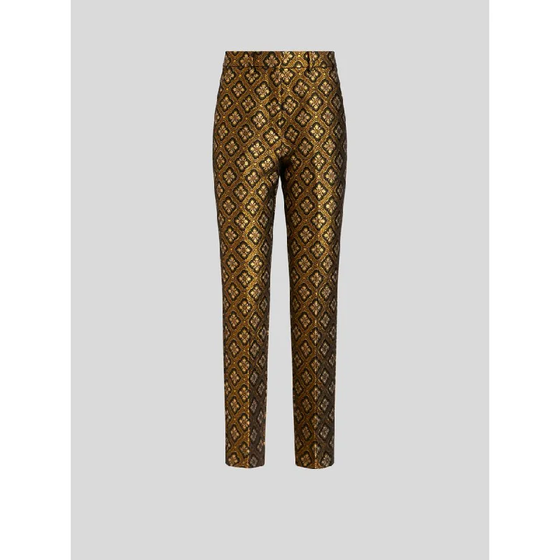 JACQUARD TROUSERS WITH MEDALLIONS