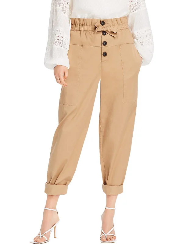 Lola Womens Cropped Wide Leg Pants