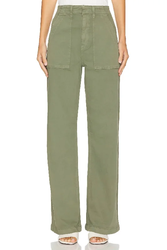 Nicole Wide Leg Pants In Soft Olive