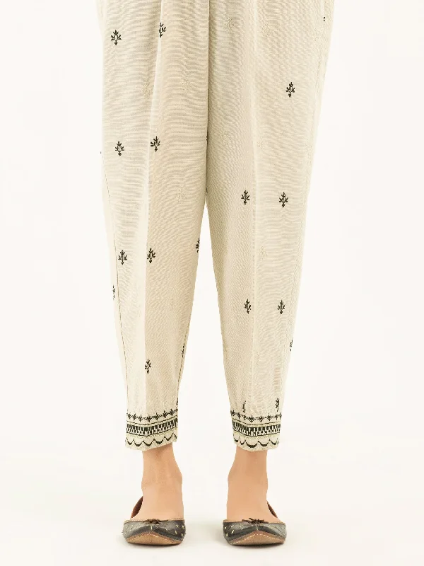 Embroidered Khaddar Trousers(Pret)