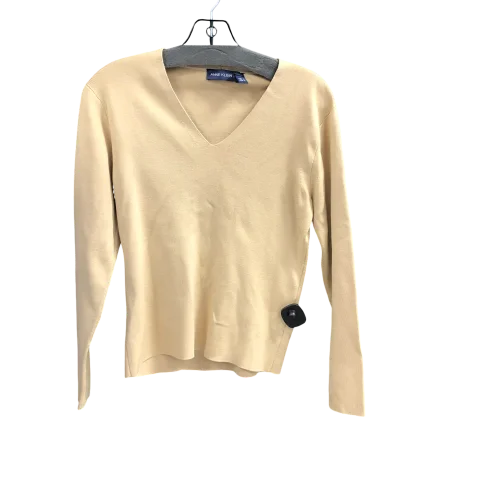 Top Long Sleeve By Anne Klein In Tan, Size: L