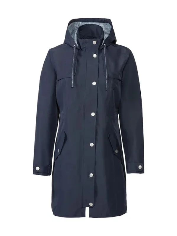 Women's Plain Coat,Navy