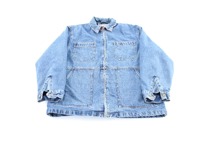 90's Medium Blue Wash Lined Jacket