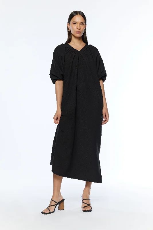 PUFF SLEEVE MAXI DRESS