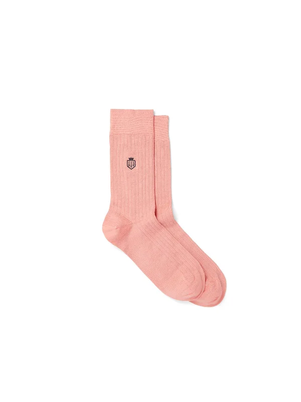 Signature Men's Sock - Salmon Pink