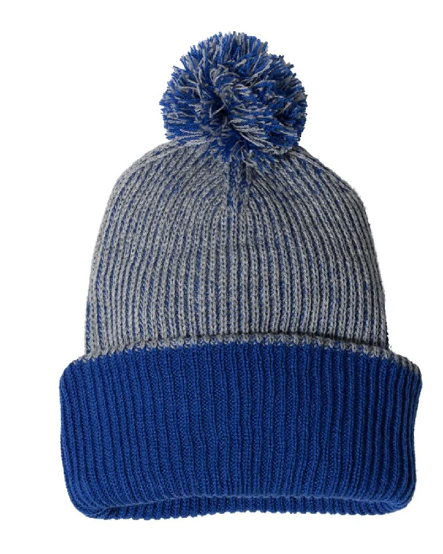 Sportsman 12" Speckled Pom-Pom Cuffed Beanie SP70