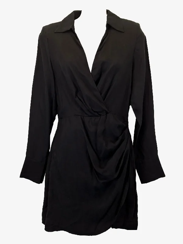 Dissh Elegant Draped Shirt Mini Dress Size 8