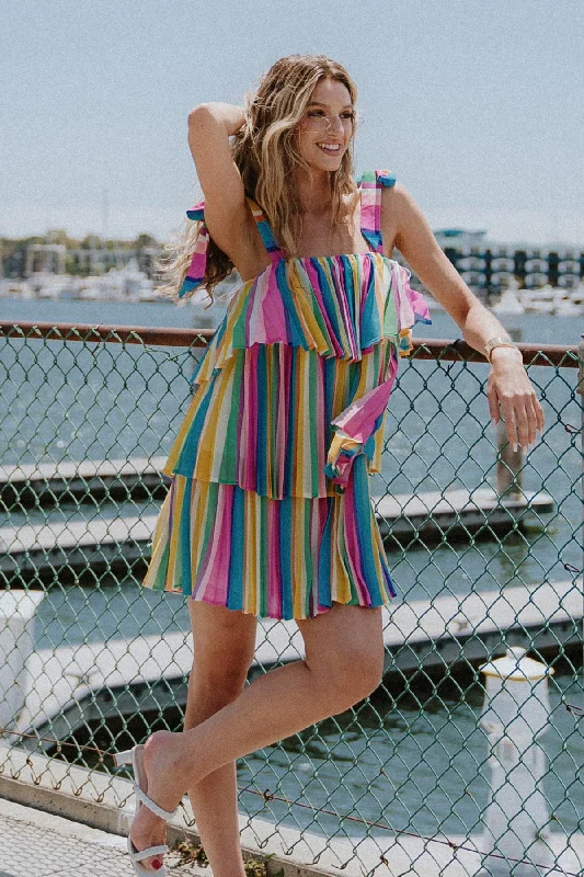 PROPER PARADISE WOVEN MINI DRESS