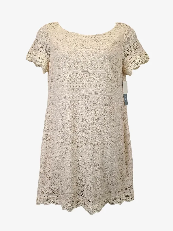 London Times Lace Sophisticated Shift Mini Dress Size 18