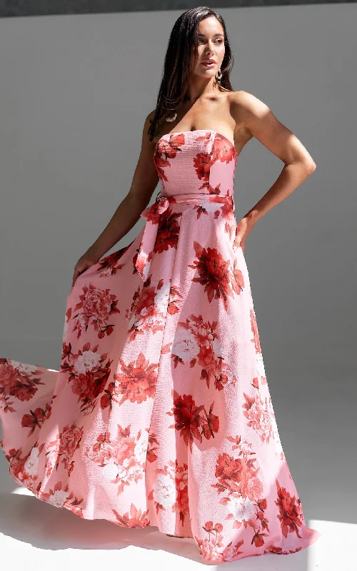 Tamra Maxi Dress - Rose Pink Floral