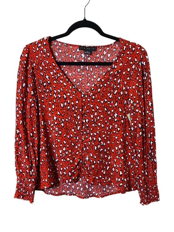 Blouse Long Sleeve By Sanctuary In Animal Print, Size: S