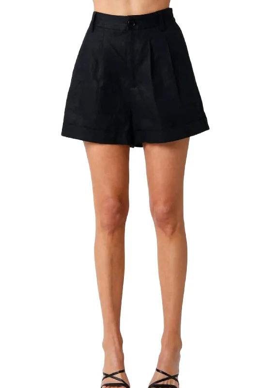 Linen Short In Black