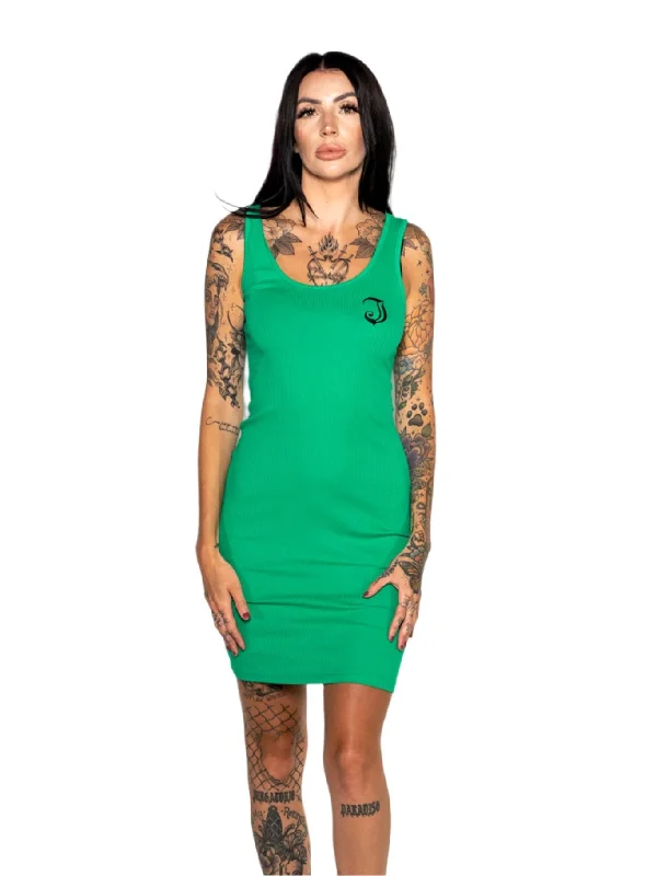 Women's Inked Dress-Green