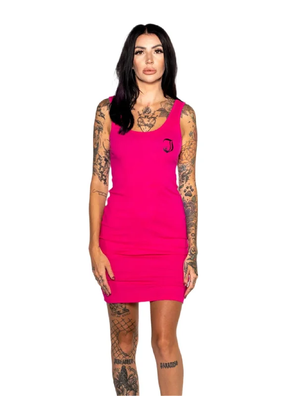 Women's Inked Dress-Pink